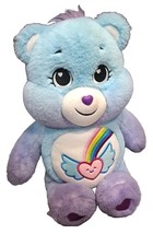 Care Bears 2022 - 14&quot; Plush Dream Bright Bear Rainbow Heart Wings Stuffe... - $12.41