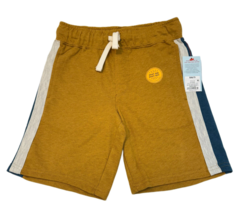 Cat &amp; Jack Easy on Easy off Shorts Boys 6-7 Gold Athletic Cotton Blend - $6.44