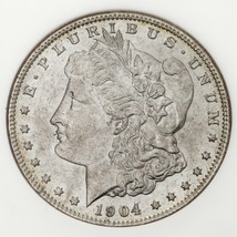 1904-O Plateado Morgan Dólar Graduado Por NGC Como MS-65! Viejo Marrón Etiqueta - £217.56 GBP