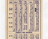 Reading Railway System 1949 Reading Terminal to Ivyland Schedule - $17.82