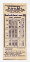 Reading Railway System 1949 Reading Terminal to Ivyland Schedule - £13.98 GBP