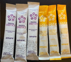 AMARE HAPPY JUICE PACK EDGE MANGO & MENTABIOTICS SUGAR FREE 6 STICKS EXP 12/2025 - $554.77 MXN