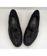 vintage black  leather woven tassel  slip on Stacy Adams brand shoes siz... - €30,09 EUR