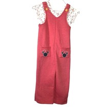 2PC Minnie Mouse Overalls Romper Outfit Disney Junior Pink Shirt Girl Size 4T-5T - £7.22 GBP