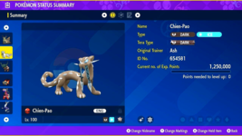 ✨Shiny Legendary Pokemon Shiny Chien-Pao Max IVs EVs Size Max Ribbons Max Mark✨ - £3.10 GBP