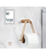 Wooden pure copper belt wall-mounted paper roll holder - $335.09 MXN