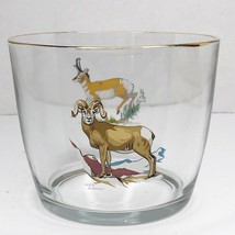 Vintage Ned Smith Barware Ice Bucket MCM Wild Game Antelope Ram Signed  - £117.64 GBP