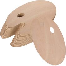 10 Pack Paint Palettes Classic Design Basswood Art Palette Tray w/Thumb ... - $19.99