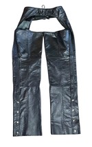 Wilsons Leather Riding Chaps Black Snaps Adjustable Waist Biker Motorcyc... - $777.35 MXN