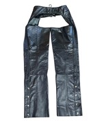 Wilsons Leather Riding Chaps Black Snaps Adjustable Waist Biker Motorcyc... - $781.84 MXN