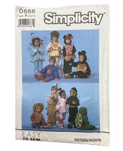 Simplicity 0666 Childrens Costumes Size A 1/2-4 Turtle Indian Cowboy 7 more - £7.57 GBP