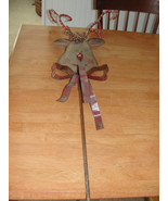Christmas Reindeer Deer Decoration Folk Art Outdoor or Indoor - Sturdy M... - £27.18 GBP