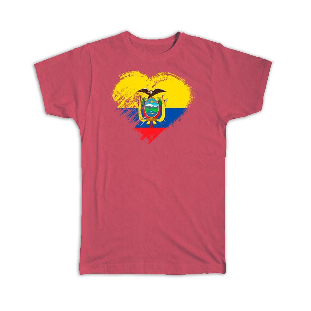 Ecuadorian Heart : Gift T-Shirt Ecuador Country Expat Flag Item image 7