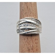 SILPADA ORGANICS R2035 MODERN 925 STERLING SILVER TEXTURED RING SIZE 6.7... - $1,425.28 MXN