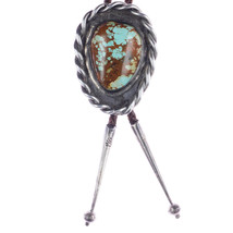 c1960 c-31 sterling/turquoise rope edge bolo tie - £261.18 GBP