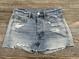 American Eagle Junior 00 Shorts Low Rise Shortie Distressed Button Fly D... - £9.34 GBP