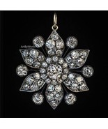 Antique Victorian Rose cut Diamond And Silver Pendent And  Art deco brooch - $408.94 CAD