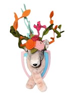 Plush Felt Deer Head Wall Plaque Decor Pink Boho Shabby Chic Girl Nurser... - $49.12 CAD