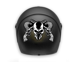 Motorcycle helmet decal / sticker / waterproof  / skull / guns / skeleton - $7.00