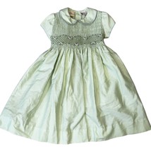 Carriage Boutiques 4T Hand Smocked Light Green Long Dress - $30.72