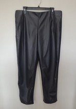 NWT Chico&#39;s Faux Leather Ponte Juliet Ultimate Fit Pants Size 2.5 Petite Black - £26.05 GBP