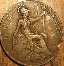 1912 Uk Gb Great Britain One Penny - £1.49 GBP