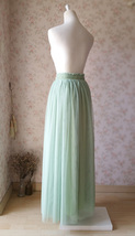 SAGE GREEN Maxi Tulle Skirt Custom Plus Size Wedding Bridesmaid Skirt image 5