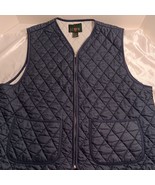 Vintage Women&#39;s Navy-Blue J Crew Waffle Quilted Full Zip Vest/ Outerwear... - £19.33 GBP