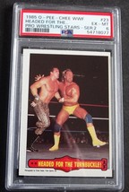 1985 OPC O-Pee-Chee WWF #23 Brutus Beefcake Hulk Hogan Wrestling Card PSA 6 - £12.59 GBP
