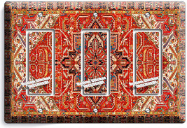 PERSIAN RUG PATTERN ORNAMENT TRIPLE GFI LIGHT SWITCH COVER PLATE ROOM HO... - £13.06 GBP