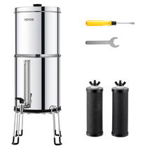 VEVOR Gravity-fed Water Filter System, 2.25G 304 with 2 Carbon Filters, ... - $89.99