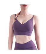 Breathable sports bra women, Womens Bra, Workout bras for women - L, Purple - £23.15 GBP