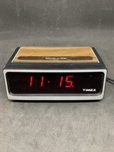 Timex Red LED Digital Display Snooz-Alarm Clock Model 5201-503 Snooze - £26.90 GBP
