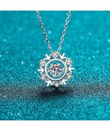GRA Certified Snowflake 0.5 Carat Moissanite S925 Dancing Necklace - $99.00