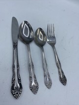 Stanley Roberts / Rogers Dream Rose Stainless Korea 4 Piece Place Setting  - £21.01 GBP