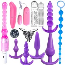 13Pcs Penis Ring Sleeve Silicone Anal Plug Sex Toys For Butt Plug - £17.51 GBP