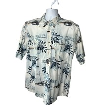 Roundtree &amp; Yorke Short Sleeve Tropical Hawaii Boat Button Down Shirt L - $23.09 CAD