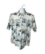 Roundtree &amp; Yorke Short Sleeve Tropical Hawaii Boat Button Down Shirt L - $23.13 CAD