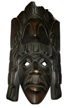 Beautiful hand carved wooden tribal native American mask bird beek &amp; long nose - £62.62 GBP