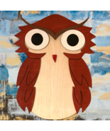 WALL WOOD SCULPTURE ANIMAL OWL - $69.17 CAD