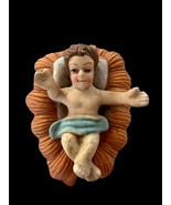 Vintage Rustic Old Antique Hand Painted Baby Jesus Figurine Christmas Tr... - $703.88 MXN