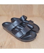 Birkenstock Womens Sandals W-10 Men-8 Black Rubber Double Strap Arizona Eva - £64.18 GBP