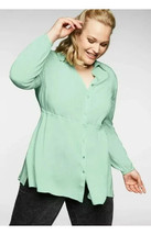 Sheego Bluse IN Power Grün Übergröße UK 26 (fm109-15) - $41.79