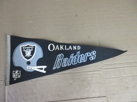 Vintage Oakland Raiders Two Bar Helmet NFL Flag Pennant - £43.23 GBP