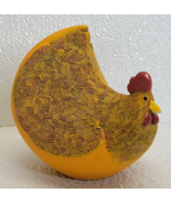 Artforum Farmyard Fun Chicken Hen Speckled Yellow Paper Weight Figurine - $259.90 MXN