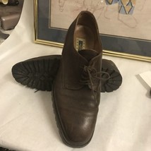 Joseph Abboud Mens Dress Shoe 10m Brown Leather Comfort Casual Rubber Lu... - $29.69
