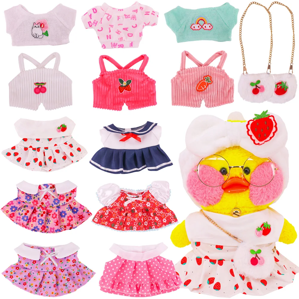 30cm Cafe Duck Clothes LaLafanfan Duck Kawaii Cartoon Plush Toy Stuffed ... - $9.34+