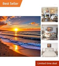 Art Deco Sunset Beach Diamond Painting for Adults - 5D DIY Decor Kit 13.... - $19.75