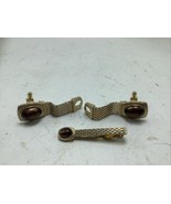 vintage swank cufflinks and tie clip set - $13.09
