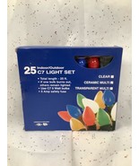 Vickerman 25 Light Multi-Colored Ceramic C7 Christmas Light Set~Green Wire - $478.31 MXN
